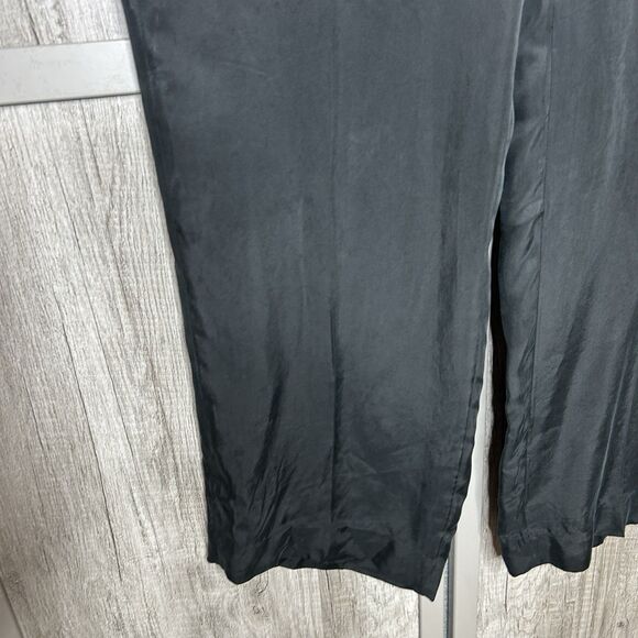 J Crew Black Pants Size 10 Drapey Cupro Slash Pockets Straight Leg NWT - Picture 3 of 8
